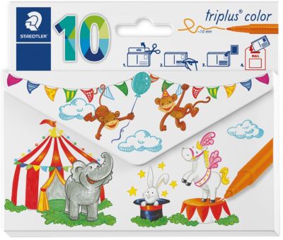 Staedtler Filzstifte triplus color, 10 Farben
