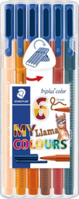 Staedtler Filzstifte triplus color Box My colours design - LIama, 6 Farben