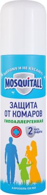 Аэрозоль от комаров Mosquitall гипоаллергенная защита, 150 мл