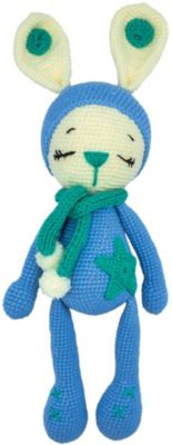 Вязаная  игрушка Niki Toys Зайчонок Астерикс, голубой, 45см