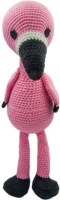 Вязаная  игрушка Niki Toys Розовый фламинго Додо, 27см