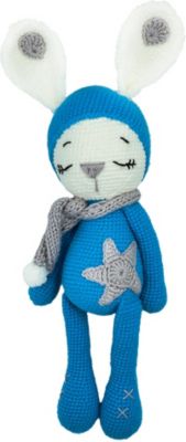 Вязаная  игрушка Niki Toys Зайчонок Астерикс, синий, 45см