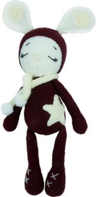 Вязаная  игрушка Niki Toys Зайчонок Астерикс, черный, 45см