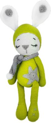 Вязаная  игрушка Niki Toys Зайчонок Астерикс, салатовый, 45см
