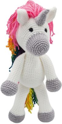 Вязаная  игрушка Niki Toys  Единорог Северное сияние, 35см