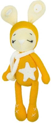 Вязаная  игрушка Niki Toys Зайчонок Астерикс, желтый, 45см
