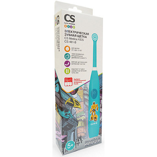 Электрическая зубная щетка CS Medica Kids CS-461-B, бирюзовая от CS Medica