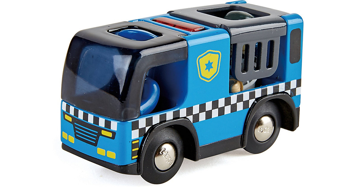 Image of Hape E3738 - Polizeiauto mit Sirene, Spielfigur &-Fahrzeug, Licht und Sound