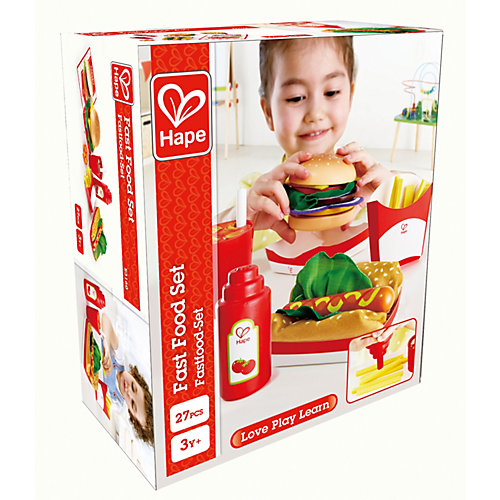 Игровой набор Hape Fast Food, 27 предметов от Hape