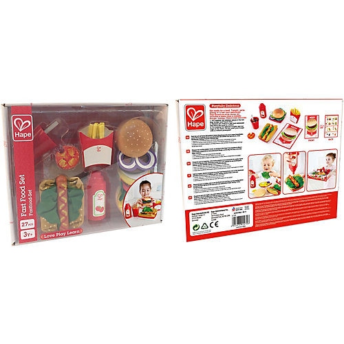 Игровой набор Hape Fast Food, 27 предметов от Hape
