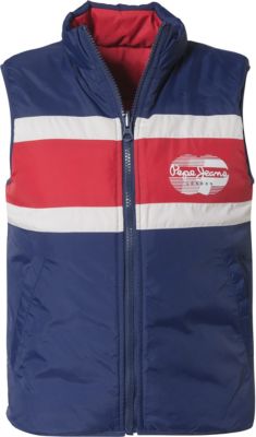 Outdoorweste DEVON zum Wenden blau Gr. 164 Jungen Kinder