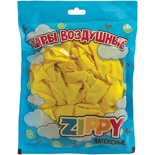 Воздушные шары Zippy, 50 шт, неоновые, желтые - желтый от Zippy