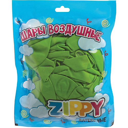 Воздушные шары Zippy, 50 шт, зеленые - зеленый от Zippy