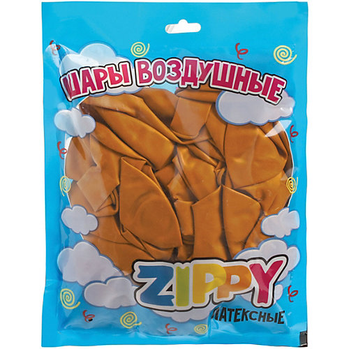 Воздушные шары Zippy, 50 шт, золотой металлик - золотой от Zippy