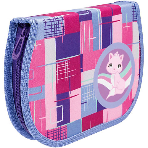 Пенал на молнии JOY COLLECTION KITTY TRACY,1 отд,1 отк.планка,б/наполн,разм. 21x14.5x3.5 см, д/дев. от TIGER FAMILY