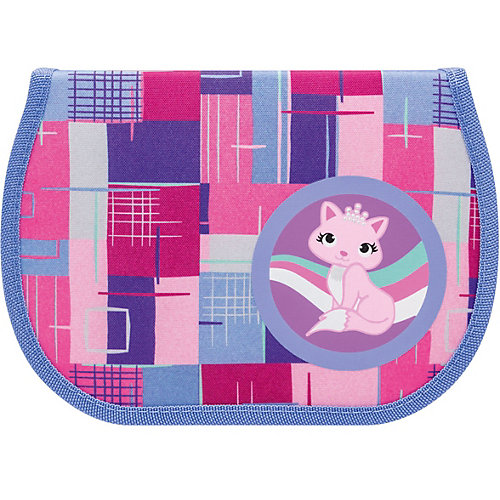 Пенал на молнии JOY COLLECTION KITTY TRACY,1 отд,1 отк.планка,б/наполн,разм. 21x14.5x3.5 см, д/дев. от TIGER FAMILY