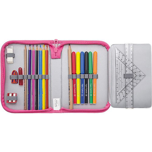 Пенал с наполнением Tiger Family Nature Quest Collection Think Pink Denim, 23 предмета от TIGER FAMILY