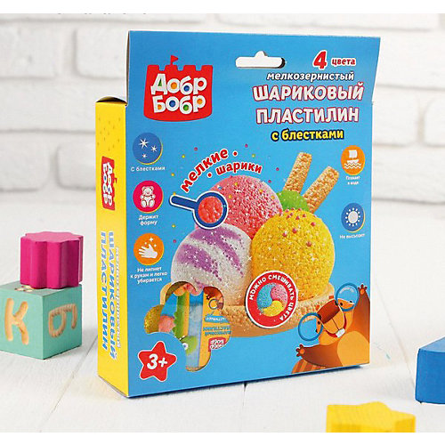 Игровой набор 1toy "Шариковый пластилин", 4 цвета от 1Toy