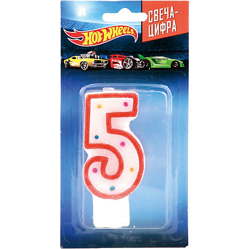 Свеча-цифра Играем Вместе Hot Wheels, № 5 от Играем вместе