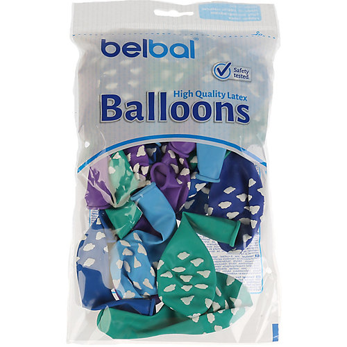 Воздушные шары Belbal "Облака", пастель, шелкография, 25 шт от Belbal