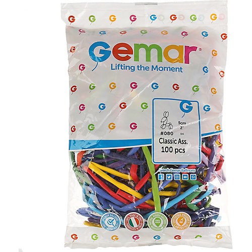 Воздушные шары для моделирования Gemar "260-2 ассорти", 100 шт от Gemar