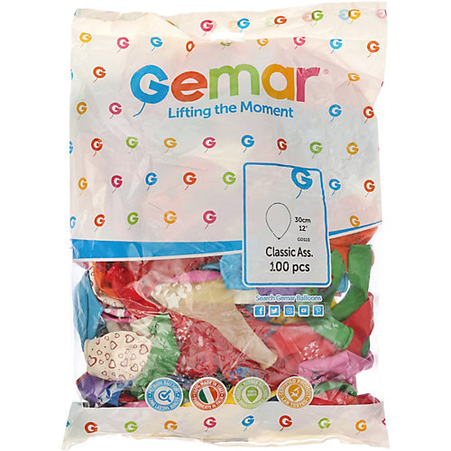 Воздушные шары Gemar "Ассорти", с рисунком, 100 шт от Gemar