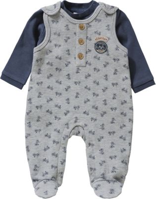 Strampler Set mit Langarmshirt dunkelblau Gr. 56 Jungen Baby