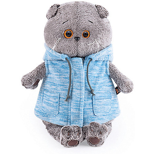 Мягкая игрушка Budi Basa Кот Басик в голубом жилете, 19 см от Budi Basa