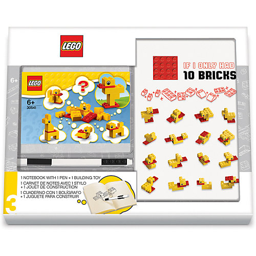 Записная книжка LEGO Classic Duck Build, с ручкой и мини-фигурой, 192 листа от LEGO