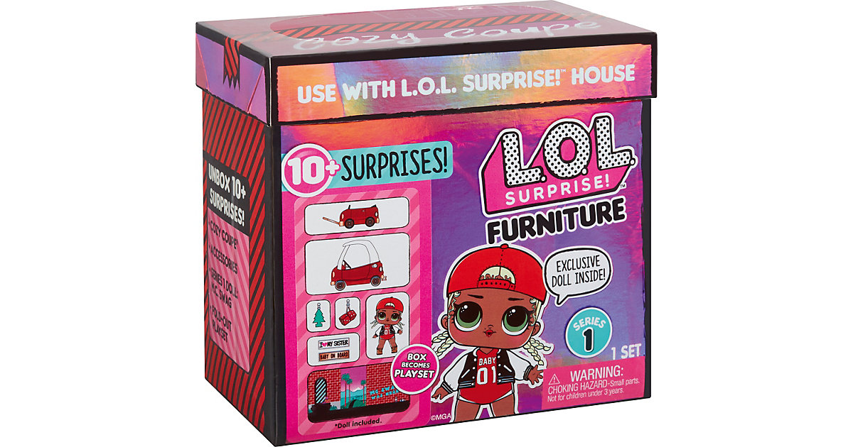 L.O.L. Surprise Furniture with Cozy Coupe & M.C. Swag