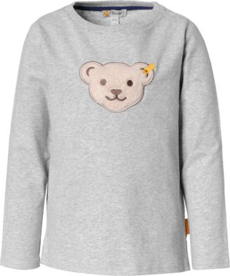 Langarmshirt mit Quietsch grau Gr. 86 Jungen Kleinkinder