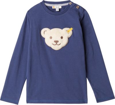 Langarmshirt mit Quietsch blau Gr. 92 Jungen Kleinkinder