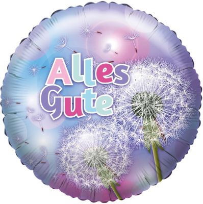 Folienballon Alles Gute Pusteblume 18 inch mehrfarbig