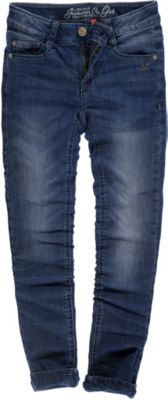 Jeans skinny fit , Bundweite MID dark blue denim Gr. 128 Mädchen Kinder