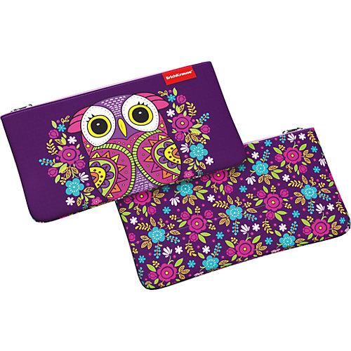 Пенал конверт Erich Krause Flower Owl - фиолетовый от Erich Krause