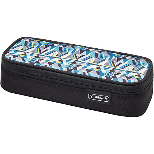 Пенал-косметичка Herlitz Cube Clutter - schwarz/blau от herlitz