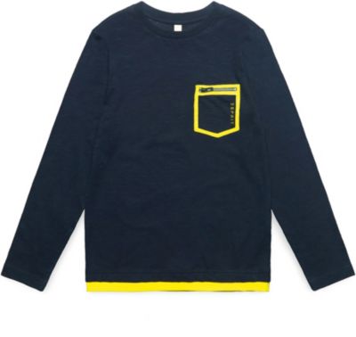 Langarmshirt dunkelblau Gr. 140/146 Jungen Kinder