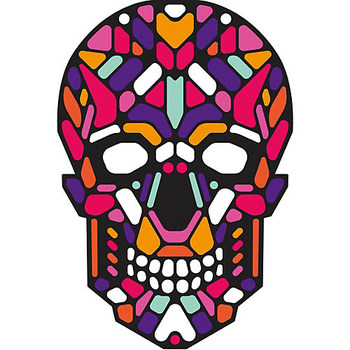 Cветовая маска GeekMask "Sugar Skull", со звуком - разноцветный от GeekMask