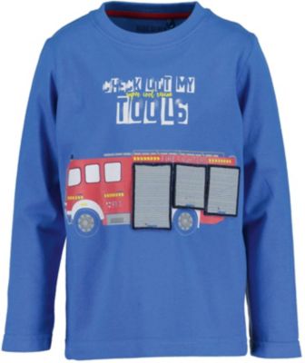 Langarmshirt blau Gr. 92 Jungen Kleinkinder