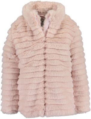 Winterjacke mit Puschelfell rosa Gr. 116 Mdchen Kinder