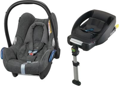 Babyschale Cabriofix inkl. EasyFix, Spakrling Grey hellgrau Gr. 0-13 kg
