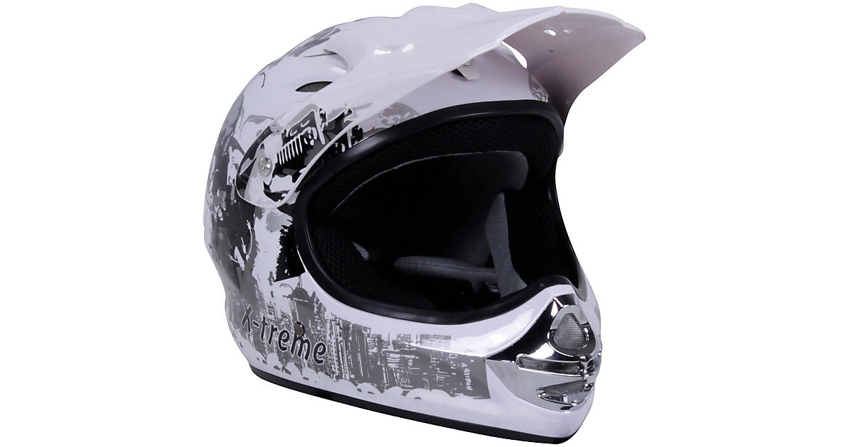Kinder Motorrad Helm X-treme Größe XL weiß Gr. 57-58