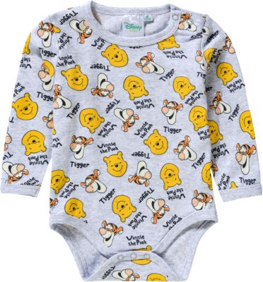 Disney Winnie Puuh Baby Body grau Gr. 80 Jungen Kinder