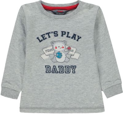 Baby Langarmshirt grau Gr. 68 Jungen Baby