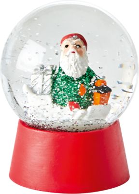 Schneekugel Weihnachts-Elf, 11,5 x H14,5 cm rot