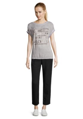 Public Casual-Shirt mit Placement Tops grau Gr. 40 Damen Erwachsene