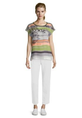 Public Casual-Shirt mit Placement Tops grau Gr. 36 Damen Erwachsene