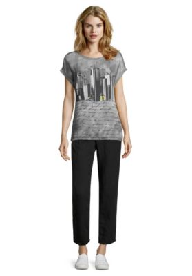 Public Casual-Shirt mit Placement Tops grau Gr. 36 Damen Erwachsene