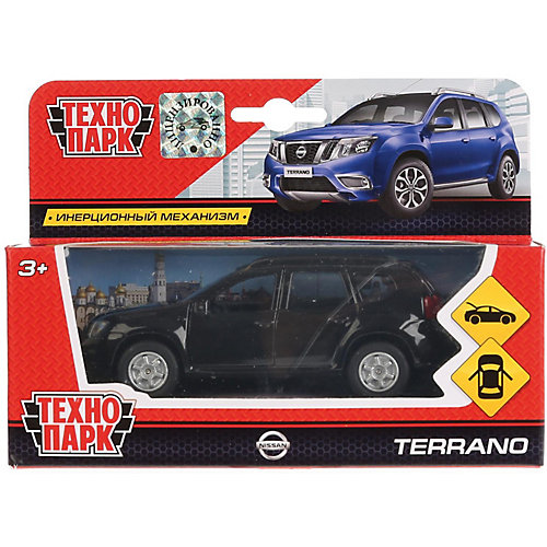 Машинка "Технопарк" Nissan Terrano, инерционная, 12 см, черная от ТЕХНОПАРК
