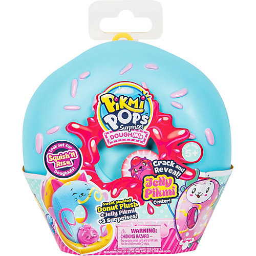 Игровой набор Moose Pikmi Pops "Большой плюшевый пончик", голубой от Moose